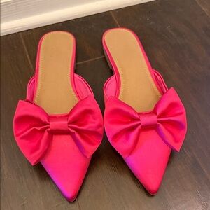 ASOS Fuchsia Bow Mules